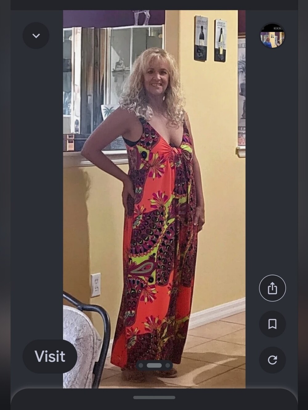 Emma & Michelle maxi dress Orange black pink size medium Stretchy and Fe…